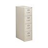 HON 310 Series 4-Drawer Vertical File Cabinet, Locking, Letter, Gray, 26.5D (HON314PQ)
