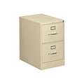 HON 310 Series 2-Drawer Vertical File Cabinet, Locking, Legal, Putty/Beige, 26.5D (H312C.P.L)