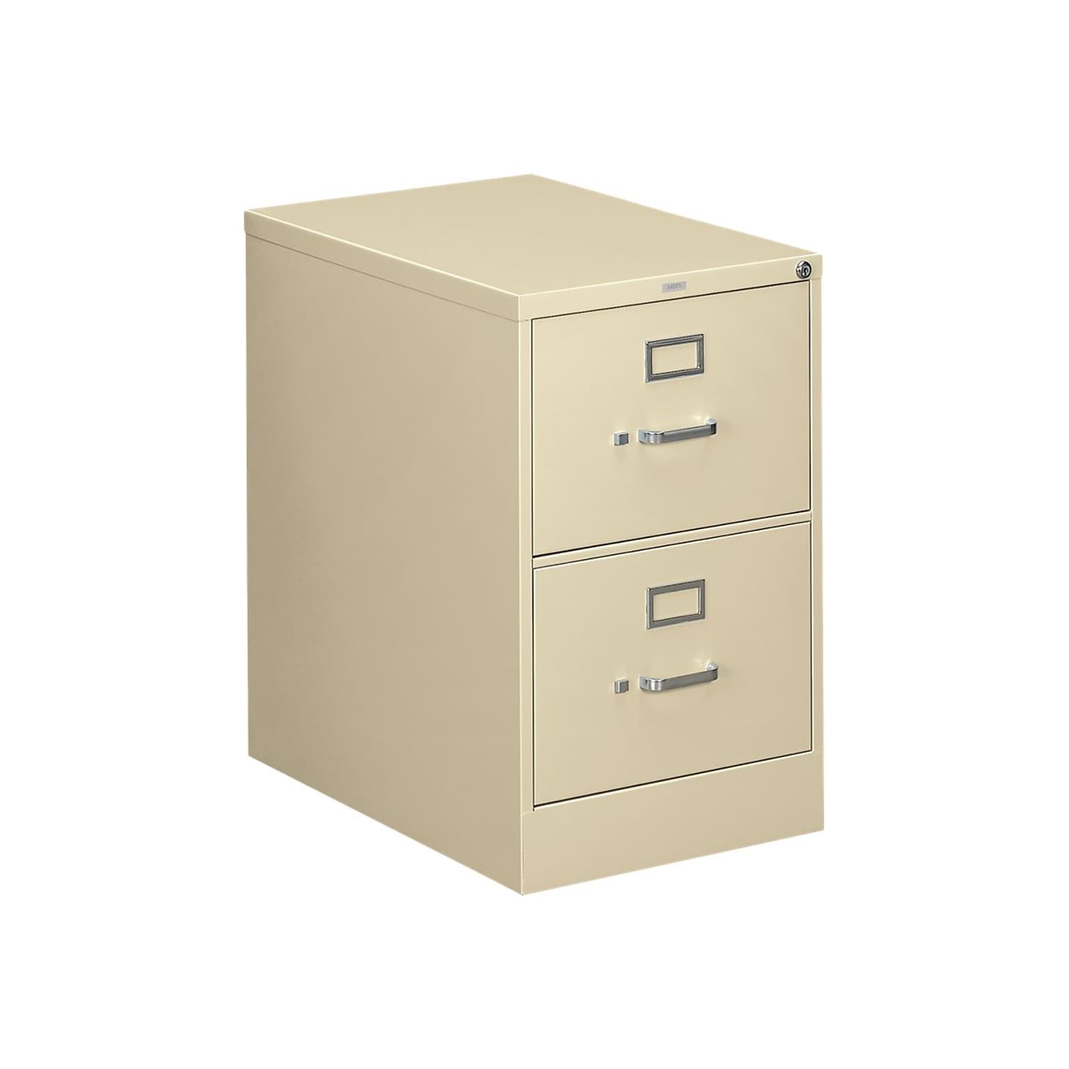 HON 310 Series 2-Drawer Vertical File Cabinet, Legal Size, Lockable, 29H x 18.25W x 26.5D, Putty (HON312CPL)