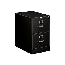 HON 310 Series 2-Drawer Vertical File Cabinet, Legal Size, Lockable, 29H x 18.25W x 26.5D, Black