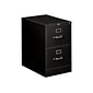 HON 310 Series 2-Drawer Vertical File Cabinet, Legal Size, Lockable, 29"H x 18.25"W x 26.5"D, Black (HON312CPP)