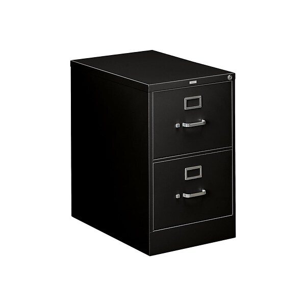 HON 310 Series 2-Drawer Vertical File Cabinet, Locking, Legal, Black, 26.5D (H312C.P.P)