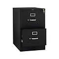 HON 310 Series 2-Drawer Vertical File Cabinet, Legal Size, Lockable, 29H x 18.25W x 26.5D, Black