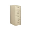 HON 310 Series 4-Drawer Vertical File Cabinet, Legal Size, Lockable, 52H x 18.25W x 26.5D, Putty