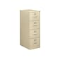 HON 310 Series 4-Drawer Vertical File Cabinet, Locking, Legal, Putty/Beige, 26.5"D (H314C.P.L)