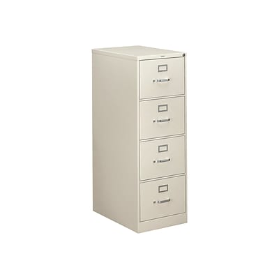HON 310 Series 4-Drawer Vertical File Cabinet, Locking, Legal, Gray, 26.5D (H314C.P.Q)