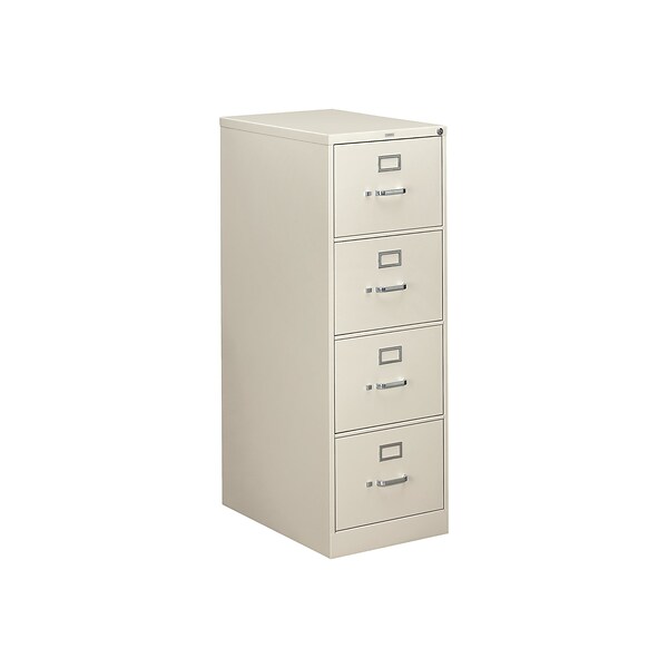 HON 310 Series 4-Drawer Vertical File Cabinet, Locking, Legal, Gray, 26.5D (H314C.P.Q)