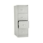 HON 310 Series 4-Drawer Vertical File Cabinet, Legal Size, Lockable, 52"H x 18.25"W x 26.5"D, Light Gray (HON314CPQ)