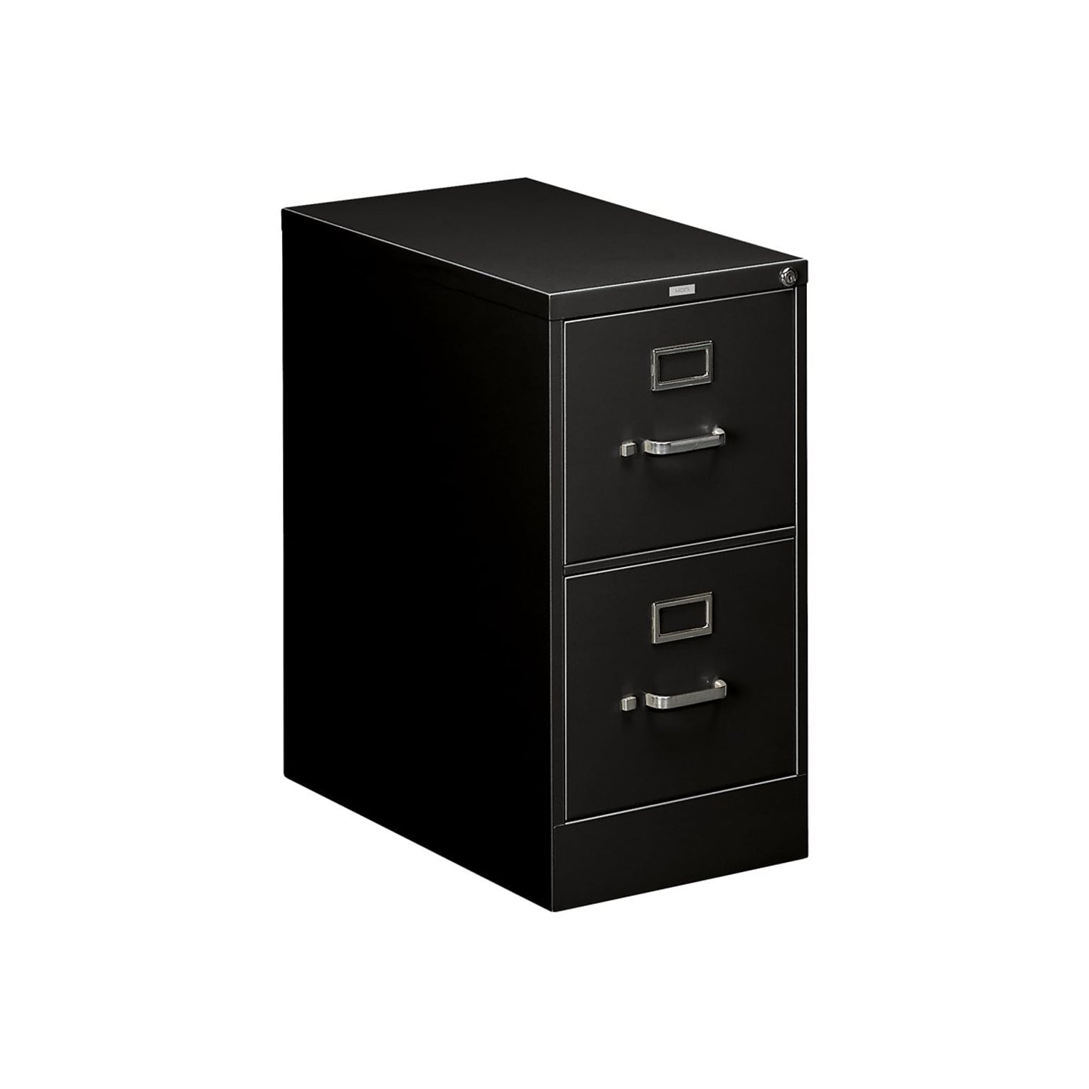 HON 510 Series 2-Drawer Vertical File Cabinet, Letter Size, Lockable, 29H x 15W x 25D, Black (H512PP)