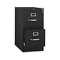 HON 510 Series 2-Drawer Vertical File Cabinet, Letter Size, Lockable, 29"H x 15"W x 25"D, Black (H512PP)