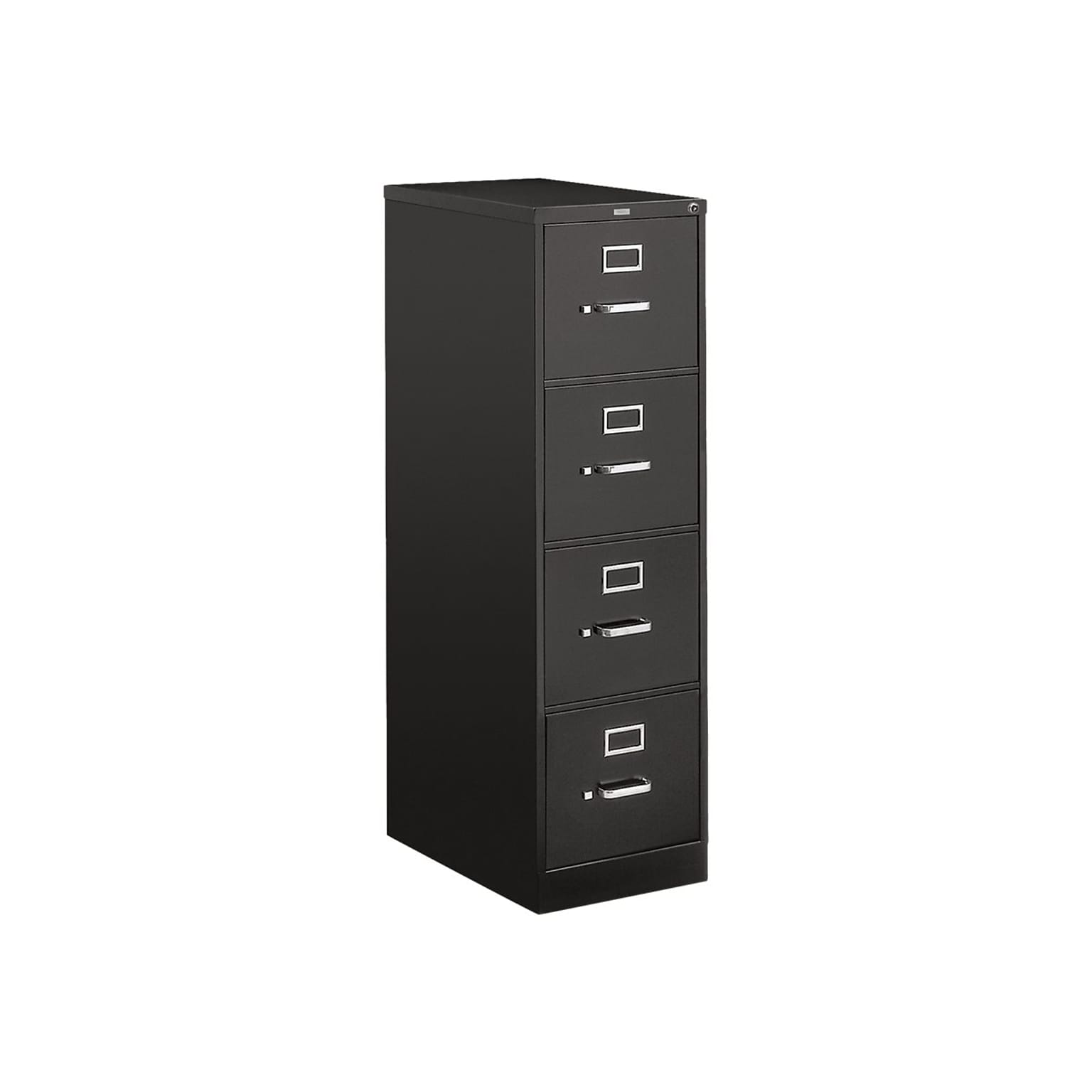 HON 510 Series 4-Drawer Vertical File Cabinet, Locking, Letter, Black, 25D (HON514PP)