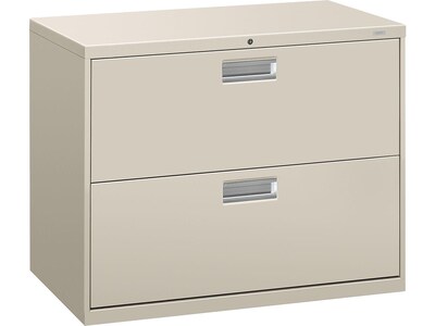 HON Brigade 600 Series 2-Drawer Lateral File Cabinet, Locking, Letter/Legal, Gray, 36W (HON682LQ)