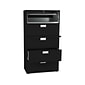 HON Brigade 600 Series 5-Drawer Lateral File Cabinet, Locking, Letter/Legal, Black, 36"W (H685.L.P)