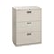 HON Brigade 600 Series 3-Drawer Lateral File Cabinet, Locking, Letter/Legal, Gray, 30W (H673.L.Q)