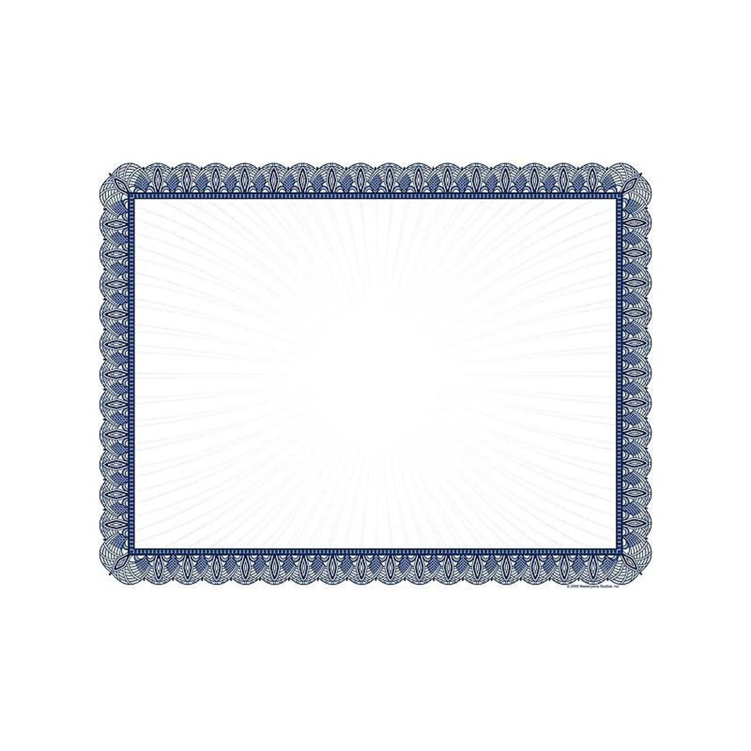 Great Papers Certificates, 8.5 x 11, Blue, 100/Pack (961033S)