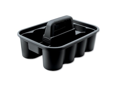 Rubbermaid Commercial 8-Compartment Caddy, Black Plastic (FG315488BLA)