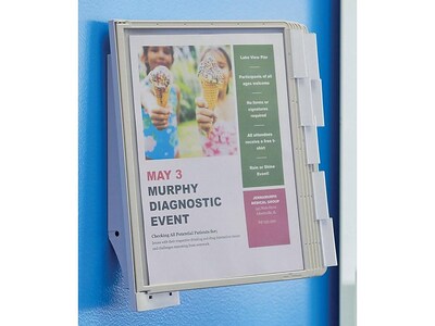 Durable SHERPA Document Holder, 8.5" x 11", Gray Plastic (554110)