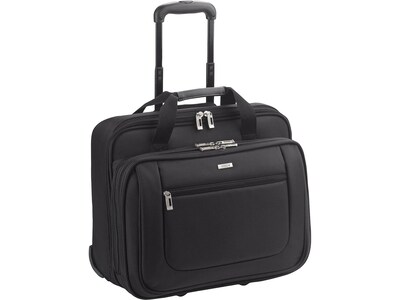 Solo New York Midtown Bryant 17.3" Polyester Rolling Laptop Bag, Black (PT136-4)