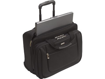 Solo New York Midtown Bryant 17.3" Polyester Rolling Laptop Bag, Black (PT136-4)