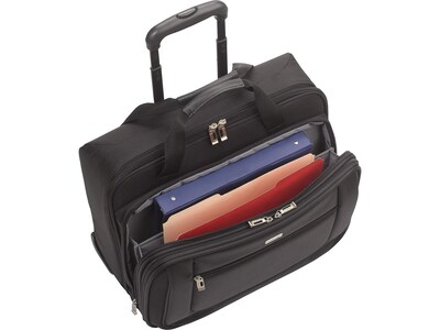 Solo New York Midtown Bryant 17.3" Polyester Rolling Laptop Bag, Black (PT136-4)