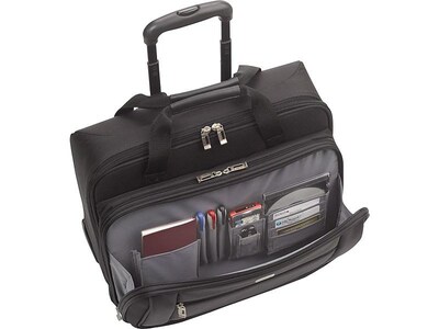 Solo New York Midtown Bryant 17.3" Polyester Rolling Laptop Bag, Black (PT136-4)