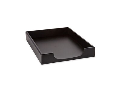 Rolodex Wood Tones Front Loading Letter Tray, Black (62523)