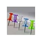 Officemate Push Pins, Translucent Assorted Colors, 200/Tub (35710)