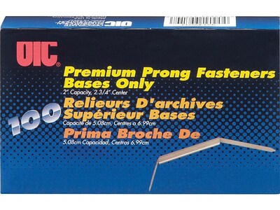 ACCO Premium Prong Fasteners, Complete Set, 1 Capacity, Silver 50