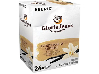 Gloria Jeans French Vanilla Supreme Coffee, Keurig® K-Cup® Pods, Medium Roast, 24/Box (60051-046)