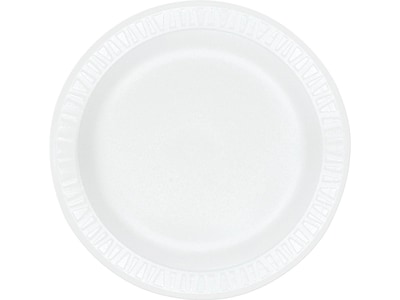 Dart Concorde Polystyrene Plates, White, 500/Carton (10PWC)