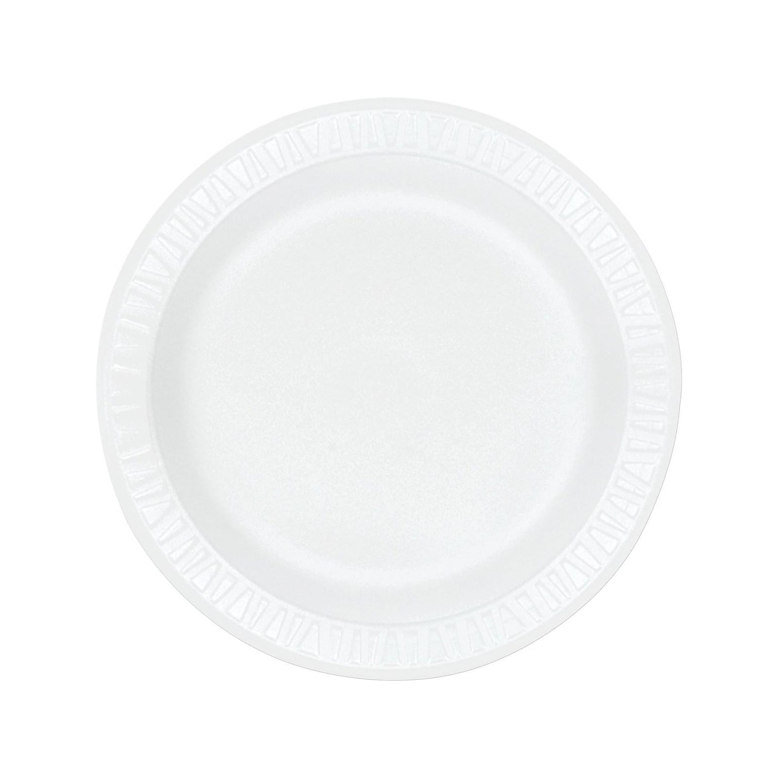 Dart Concorde Polystyrene Plates, White, 500/Carton (10PWC)