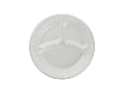 Dart Concorde Polystyrene Plates, White, 500/Carton (10CPWCR)