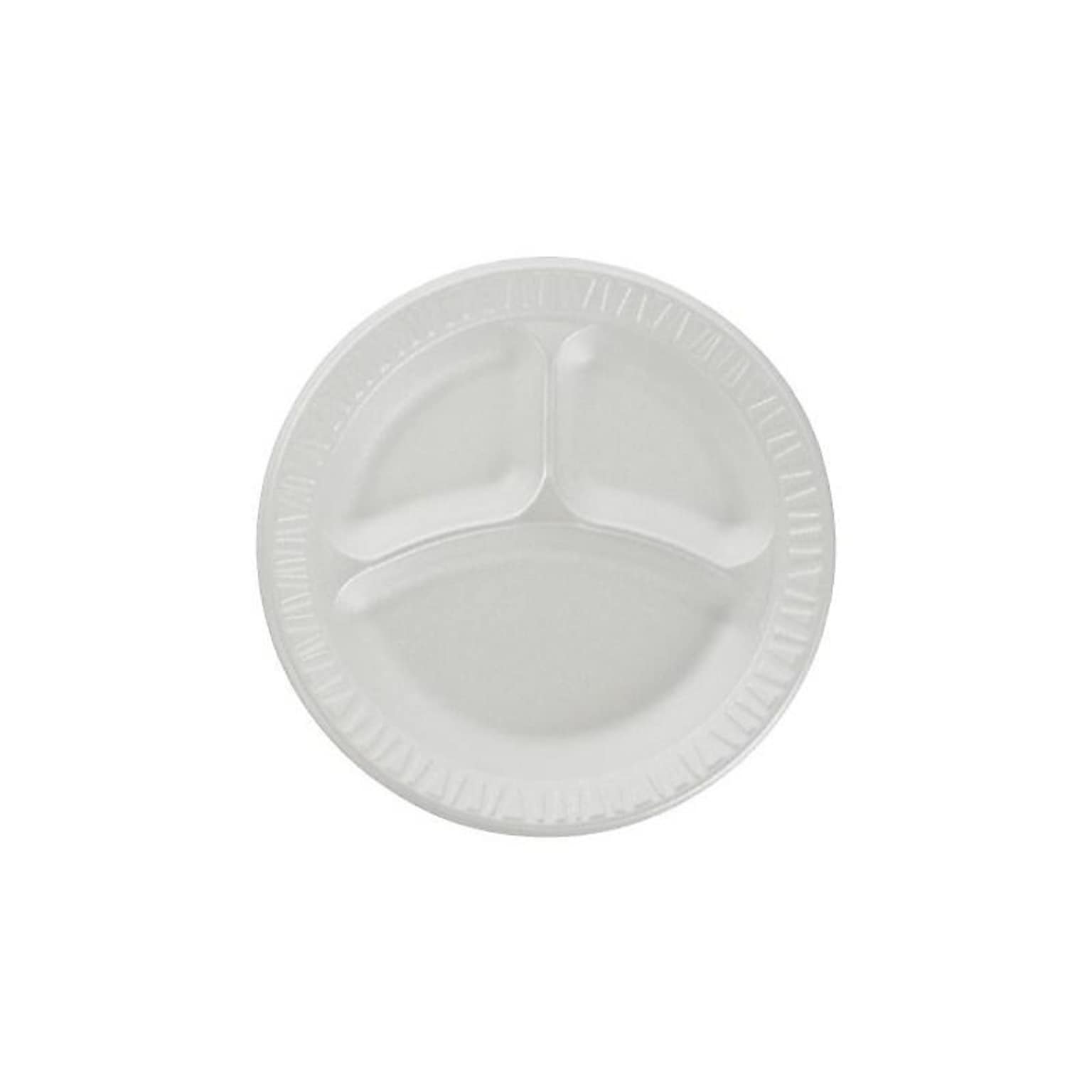 Dart Concorde Polystyrene Plates, White, 500/Carton (10CPWCR)