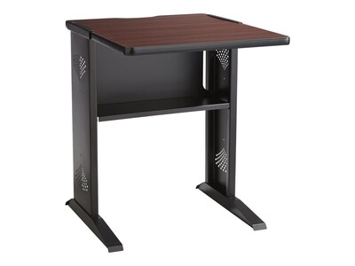 Safco Reversible Top Metal Mobile Printer Stand with Lockable Wheels, Black/Mahogany/Oak (1934)