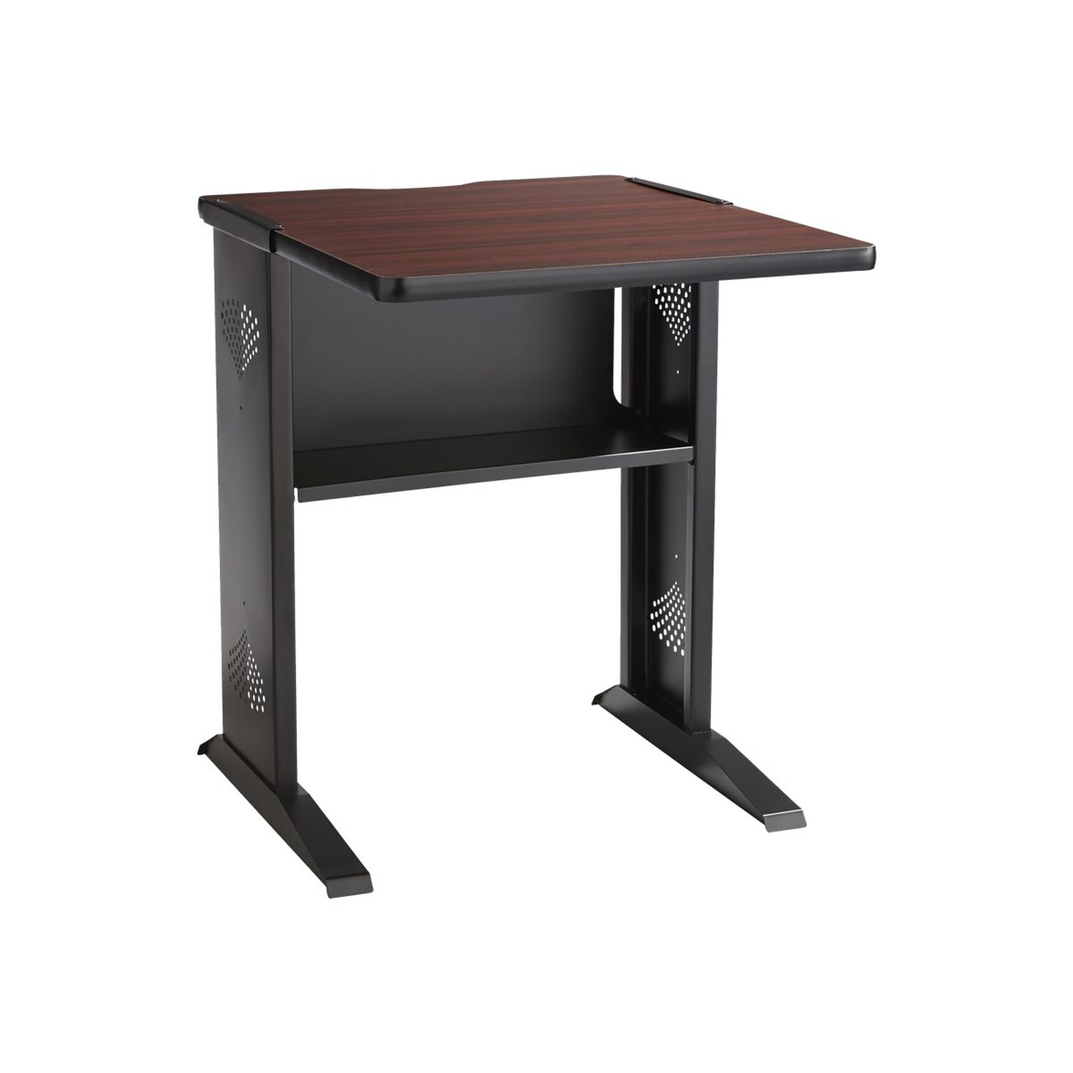 Safco Reversible Top Metal Mobile Printer Stand, Black/Mahogany/Oak (1934)