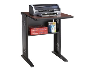 Safco Reversible Top Metal Mobile Printer Stand, Black/Mahogany/Oak (1934)