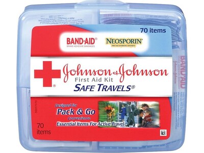 Johnson & Johnson Safe Travels 70 pc. First Aid Kit (8274)