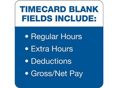TOPS Time Cards, 500/Box (TOP 1275)