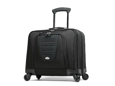 Samsonite Spinner Mobile Office Laptop Rolling Briefcase, Black Nylon (10392-1041)