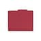Smead Card Stock Heavy Duty Classification Folders, 2 Expansion, Letter Size, 1 Divider, Red, 10/Bo