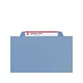 Smead Card Stock Heavy Duty Classification Folders, 2 Expansion, Letter Size, 2 Dividers, Blue, 10/