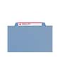 Smead Card Stock Heavy Duty Classification Folders, 2" Expansion, Letter Size, 2 Dividers, Blue, 10/Box (14001)