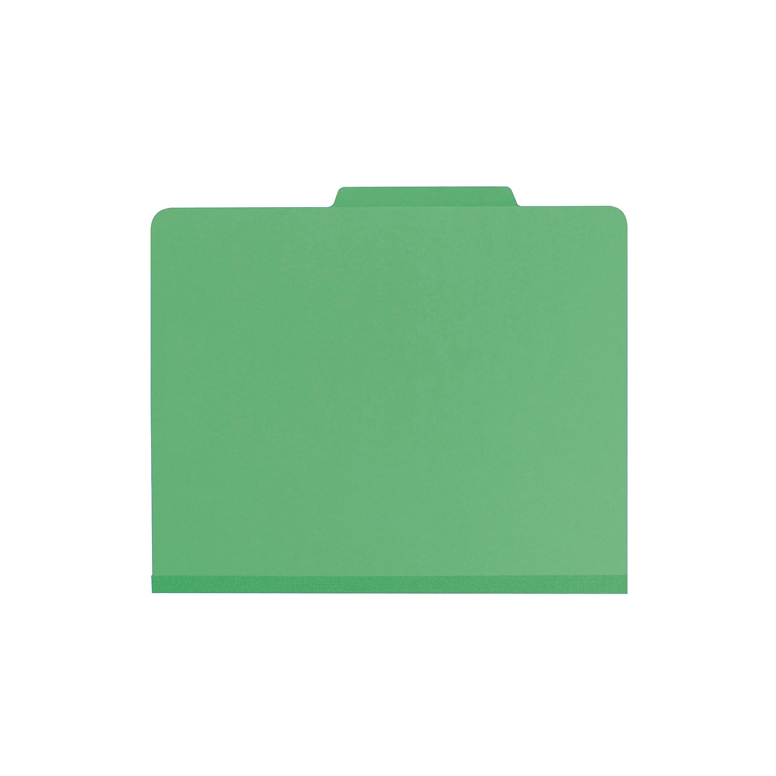 Smead Card Stock Heavy Duty Classification Folders, 2 Expansion, Letter Size, 2 Dividers, Green, 10/Box (14002)