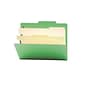 Smead Card Stock Heavy Duty Classification Folders, 2" Expansion, Letter Size, 2 Dividers, Green, 10/Box (14002)