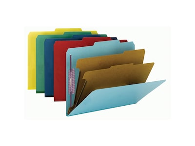 Smead Classification Folders with SafeSHIELD Fasteners, 2 Expansion, Letter Size, 2 Dividers, Assor