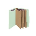 Smead Classification Folders with SafeSHIELD Fasteners, 3 Expansion, Letter Size, 3 Dividers, Gray/