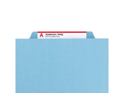 Smead Pressboard Classification Folders with SafeSHIELD Fasteners, 3 Expansion, Letter Size, 3 Divi