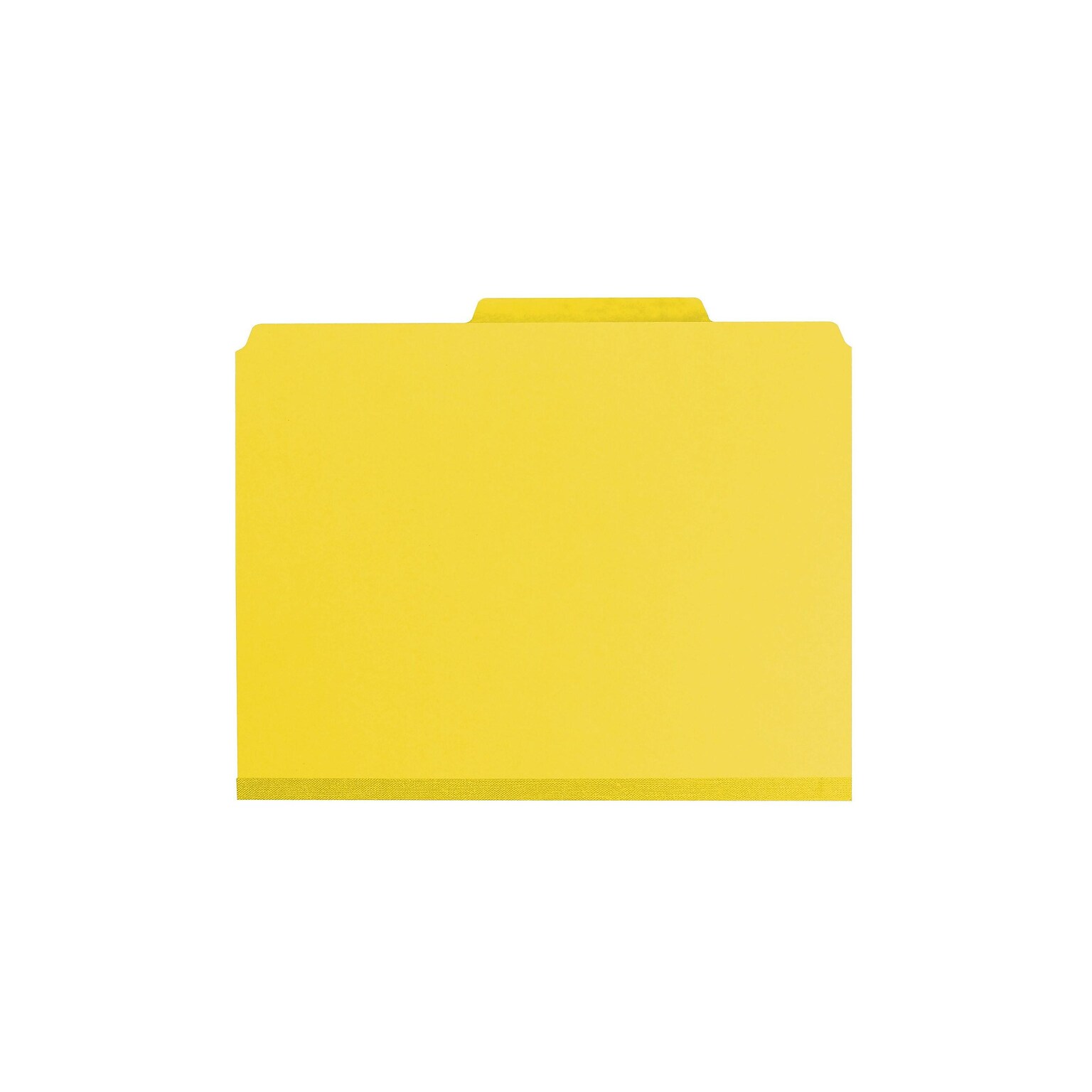 Smead Pressboard Classification Folders with SafeSHIELD Fasteners, 3 Expansion, Letter Size, 3 Dividers, Yellow, 10/Box (14098)