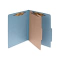 ACCO Pressboard 4-Part Classification Folders, Letter Size, Blue, 10/Box (A7015024)