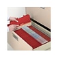 Smead Classification Folders with SafeSHIELD Fasteners, 3" Expansion, Letter Size, 3 Dividers, Bright Red, 10/Box (14095)